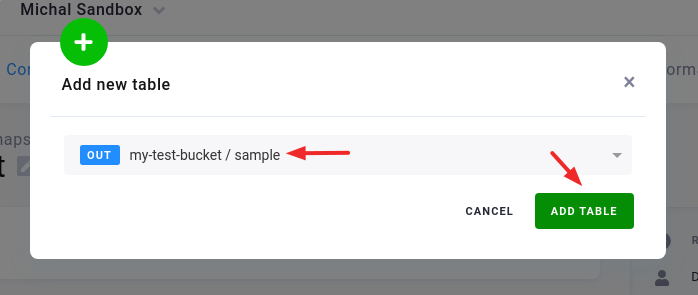 Screenshot - Select Table