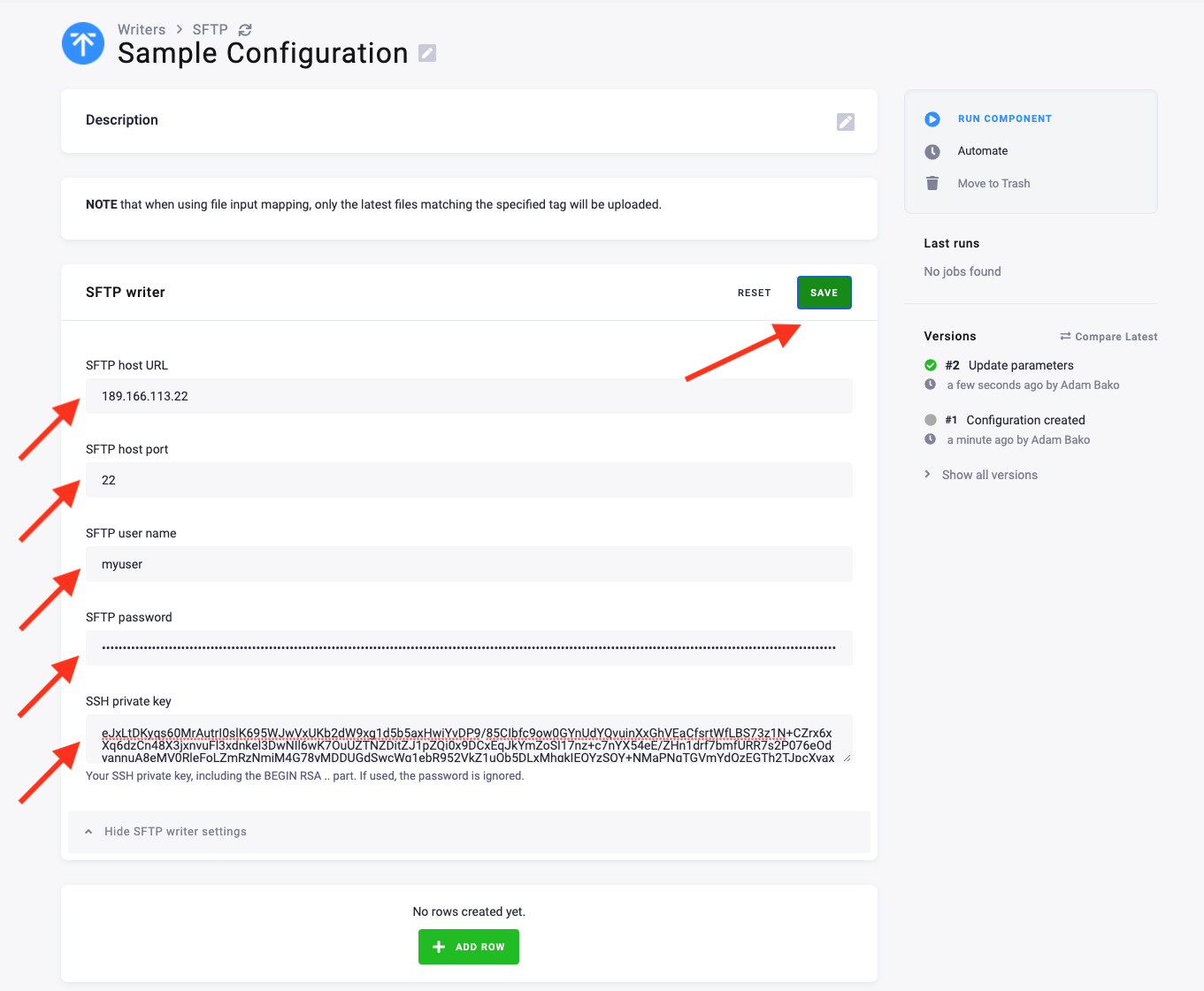 Screenshot - New configuration